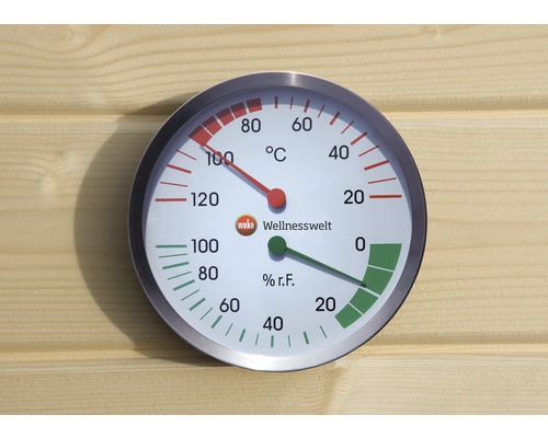 Sauna Klimamesser Weka mit Hygrometer und Thermometer