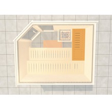 Sauna Querliege Weka 124x50 cm für Saunatiefe 194x198 cm
