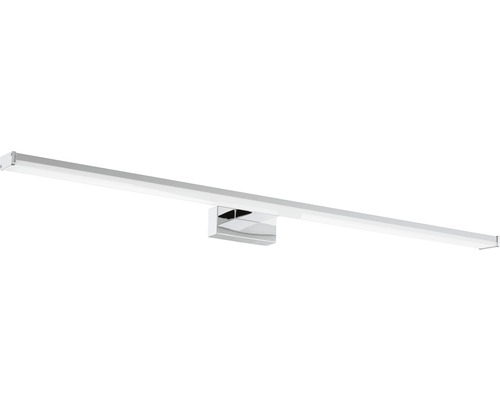 EGLO LED Deckenleuchte Wasao 1 – Badleuchte IP44, Edelstahl Chrom, Weißes Glas, Warmweiß, 21 Cm Länge