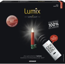 Lumix Superlight Mini Basis-Set Christbaumkerzen, Metallic Edition, handlackiert, mit Fernbedienung