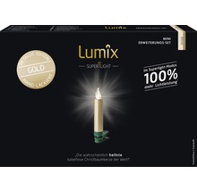 Lumix Mini Erweiterungsset Christbaumkerze in Gold Metallic Edition, handlackiert