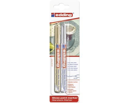edding Lackmarkerset 780 2 Stück gold/silber