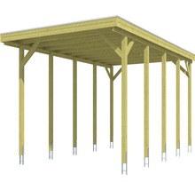 Holzcarport mit Flachdach und Pfosten