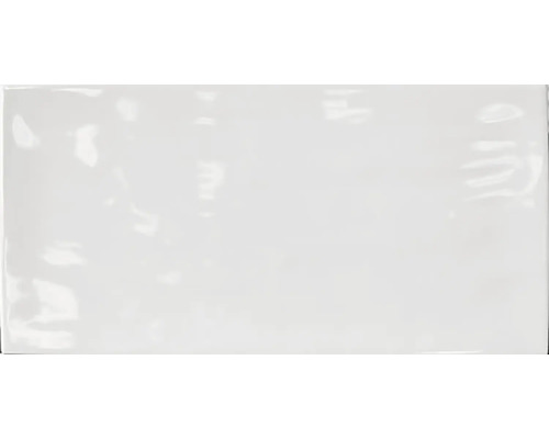 Steingut Wandfliese Loft 10,0x20,0 cm weiß glänzend