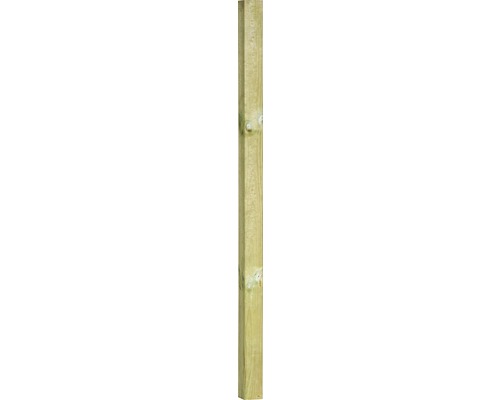 Pfosten grob geriffelt 9x9x210 cm kesseldruckimprägniert grün Holzpfosten mit Halterungen