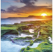Glasbild Green & Orange Horizon 30x30 cm GLA1883