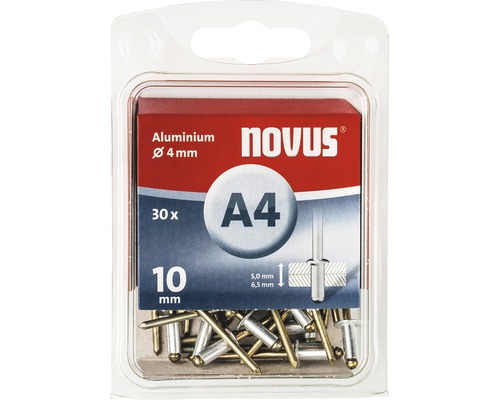 Novus Blindnieten Aluminium Ø 4x10 mm 30er Pack Novus Blindnieten Aluminium Ø 4x10 mm 30er Pack