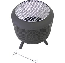 Feuerstelle mit Grillrost und Schürhaken