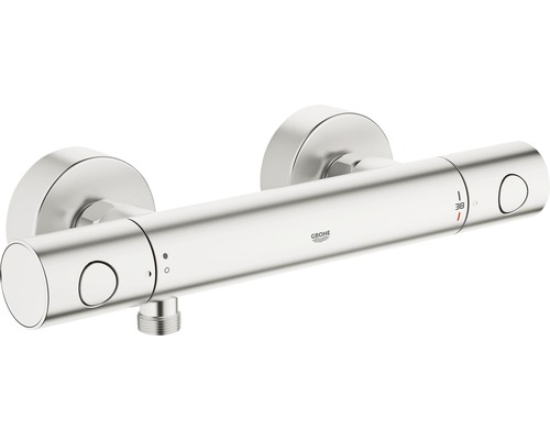 Duscharmatur mit Thermostat GROHE Grohtherm 1000 Cosmopolitan supersteel 34065DC2 Grohe Armatur zur Wandmontage