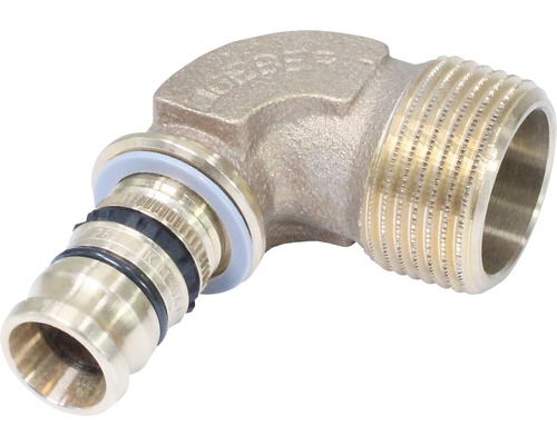 Übergangswinkel Geberit Mepla 90° 26mm x 1" AG Rohrverbinder aus Messing mit 90-Grad-Winkel und Gewinde