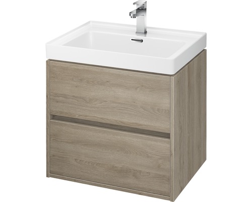 Waschtischunterschrank mit zwei Schubladen und Aufsatzwaschbecken