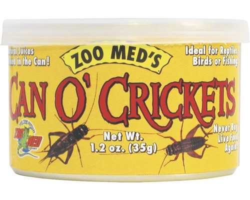 Konservierte Grillen ZOO MED Can O' Crickets (60 crickets/can) 34 g Zoo Meds Can O''Crickets Reptilienfutter