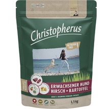 Christopherus Trockenfutter für erwachsene Hunde mit Hirsch und Kartoffel, 1,5 Kilogramm