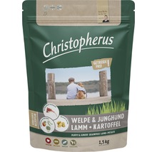 Christopherus Welpe und Junghund Trockenfutter Lamm und Kartoffel, 1,5 Kilogramm