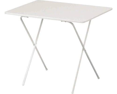 Scherentisch MFG 60 x 80 weiß Gestell aus Stahl in weiß, Gartentischplatte aus Alcotop in weiß Scherentisch MFG 60 x 80 weiß Gestell aus Stahl in weiß, Gartentischplatte aus Alcotop in weiß