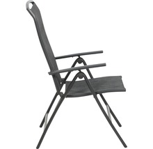 Gartenstuhl aus Metall und Textil