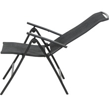 Verstellbarer Relaxsessel mit Armlehnen und Stahlgestell