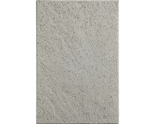 Graue Bodenfliese mit gesprenkelter Textur für den Innen- und Außenbereich.