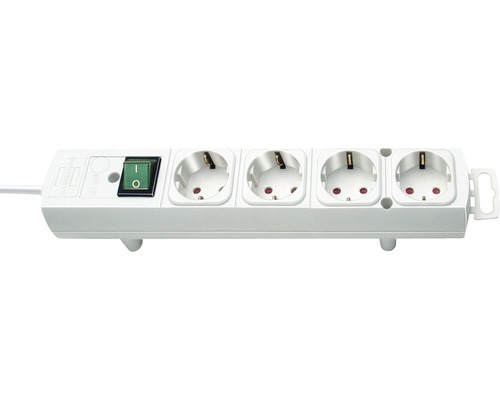 Steckdosenleiste Brennenstuhl® Comfort-Line 4-fach, mit Schalter, weiß, 2 m