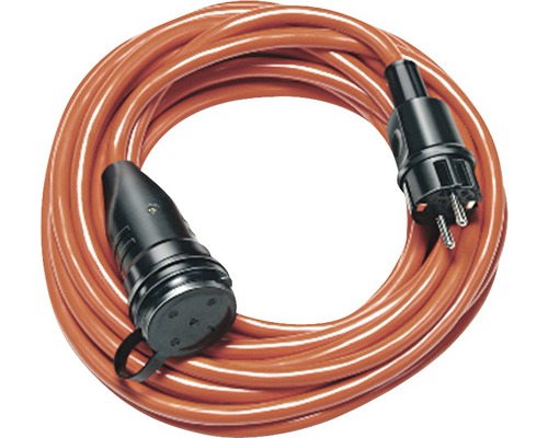 Verlängerungskabel Brennenstuhl® K35 AT-N07V3V3-F, orange, 25 m Verlängerungskabel mit Stecker und Kupplung