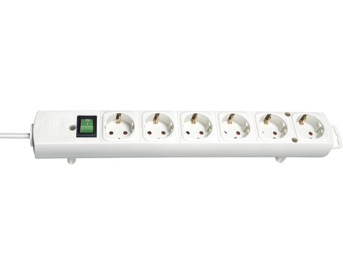 Steckdosenleiste Brennenstuhl® Comfort-Line 6-fach, mit Schalter, weiß, 2 m