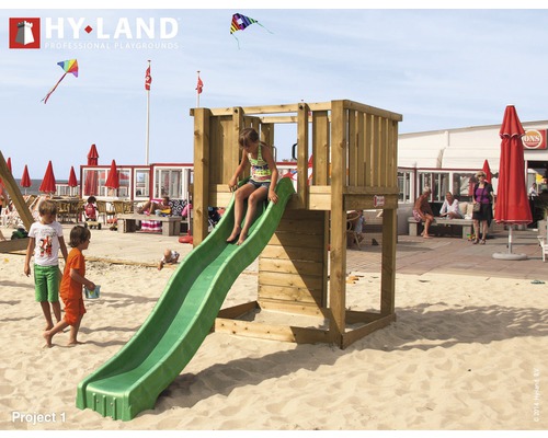 Spielturm Hyland Projekt 1 inkl. Rutsche Grün