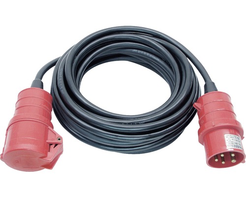 CEE-Verlängerung Brennenstuhl® H05VV-F 5G1,5, schwarz, 30 m Verlängerungskabel mit Stecker und Kupplung