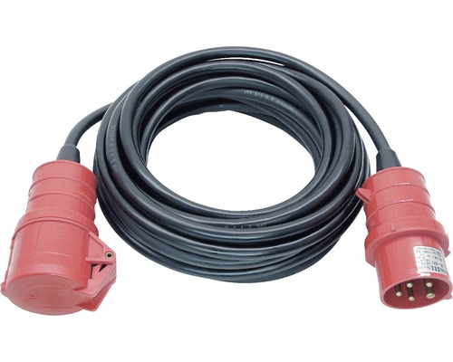 CEE-Verlängerung Brennenstuhl® H05VV-F 5G1,5, schwarz, 20 m Verlängerungskabel mit Stecker und Kupplung