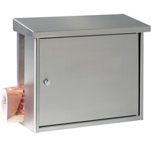 Briefkasten aus Metall mit Zeitungsfach