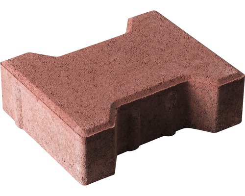 Beton Pflasterstein maschinenverlegbar Solido 6 rot 16,5x20x6 cm