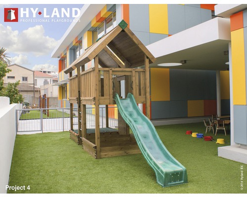 Spielturm Hyland Projekt 4 inkl. Rutsche Grün