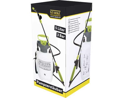 Verpackung eines 5 Liter Drucksprühers mit 3 Bar Druck