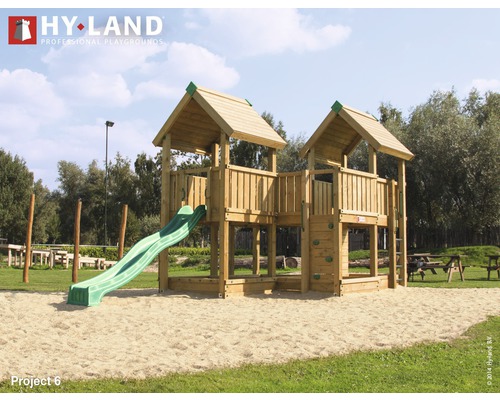 Spielturm Hyland Projekt 6 inkl. Rutsche Grün