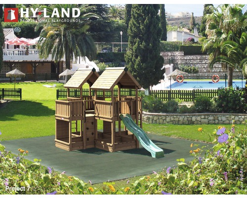 Spielturm Hyland Projekt 7 inkl. Rutsche Grün