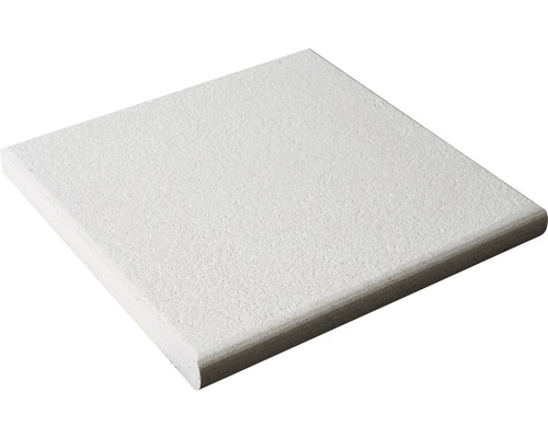 Beton Terrassenplatte White mit 1 SOFTLINE®-Kante 40x40x3,7 cm
