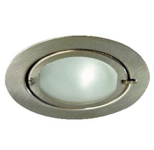 Deckeneinbaustrahler aus Metall mit opalglasfarbener Abdeckung