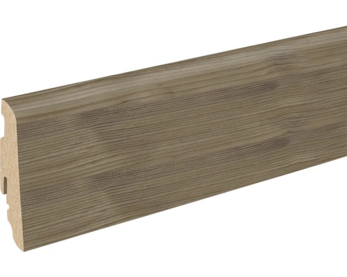 SKANDOR Sockelleiste Kiefer FOKI200 FU60L 19 x 58 x 2400 mm Sockelleiste mit Holzstruktur