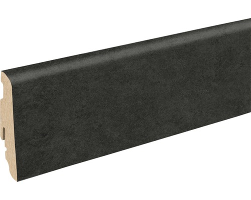 SKANDOR Sockelleiste Fliese schwarz FOWA768 FU60L 19 x 58 x 2400 mm Sockelleiste in Holzoptik