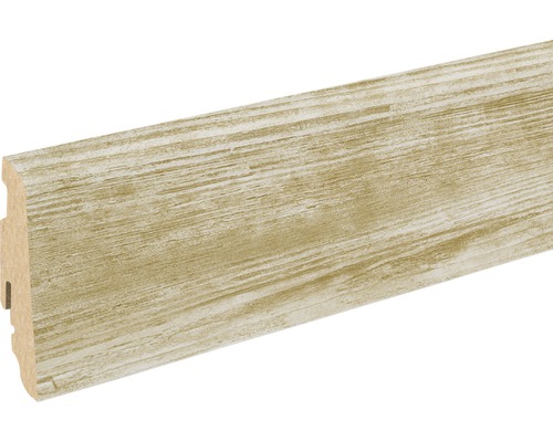 SKANDOR Sockelleiste Florence FOFA708 FU60L 19 x 58 x 2400 mm Sockelleiste mit Holzstruktur