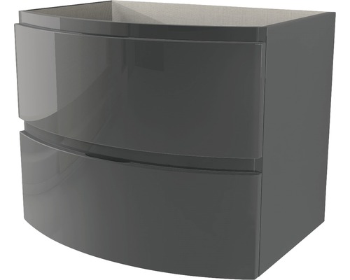 Waschbeckenunterschrank Baden Haus Vague 55x69x52 cm ohne Waschbecken anthrazit Unterschrank mit zwei Schubladen für Waschtisch