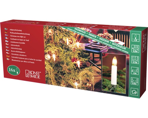 Konstsmide Weihnachtsbaumbeleuchtung mit 16 Kerzen für den Innenbereich