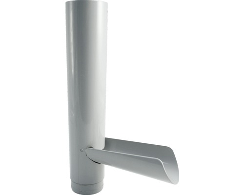 Marley Wasserablaufklappe Kunststoff Fenstergrau RAL 7040 NW 75 mm Regenrohrklappe aus Kunststoff