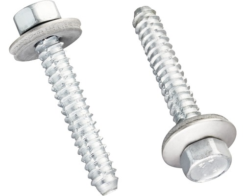 Sechskant 6,3 x 38 mm silber 20 Stück Zwei Sechskantschrauben mit Dichtscheibe im Detail