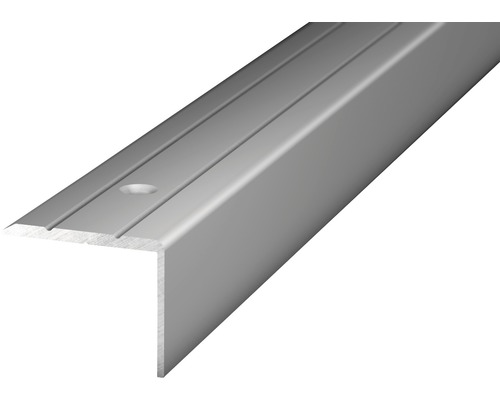 Prinz Winkelprofil Alu silber gelocht 24,5 x 20 x 1000 mm Treppenkantenprofil aus Metall mit Schraubloch