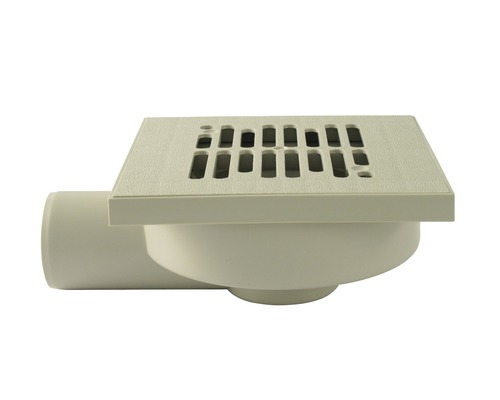 Badablauf mit seitlichem Ablauf grau DN 50 mm 150 x 150 mm Badablauf mit seitlichem Ablauf grau DN 50 mm 150 x 150 mm