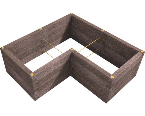 Hochbeet Durisol 230x230x80 cm rotbraun Hochbeet Durisol 230x230x80 cm rotbraun