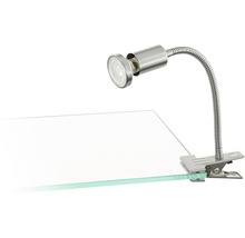 Klemmleuchte mit flexiblem Arm und Metallclip zur Befestigung