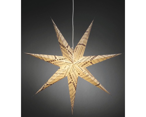 Weihnachtsstern mit Aufschrift Merry Christmas als Dekoration