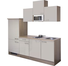 Küchenblock Flex Well Nepal 7990 Kaschmir glänzend/Sonoma Eiche 210 cm inkl. Einbaugeräte-thumb-2 Küchenblock Flex Well Nepal 7990 Kaschmir glänzend/Sonoma Eiche 210 cm inkl. Einbaugeräte-thumb-2