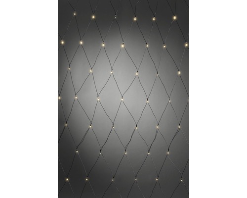 LED Lichterkettennetz Konstsmide 80 Micro LEDs Lichtfarbe warmweiß batteriebetrieben inkl. Timer und Lichtsensor Lichterkette als Netz mit kleinen Glühbirnen